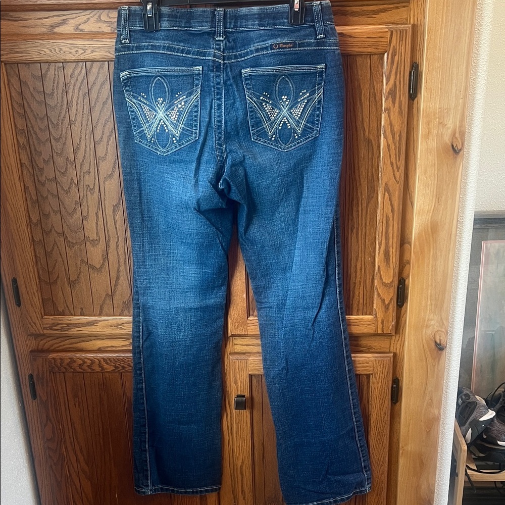 Wrangler Women's Q Baby Dark Blue Boot Cut Jeans 7/34